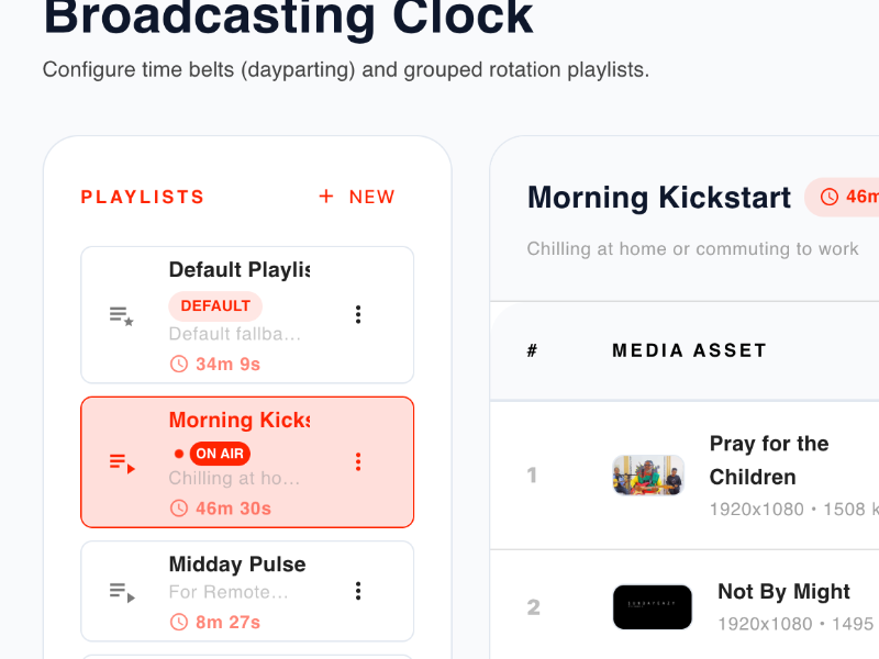 Cecula Stream Playout Dashboard